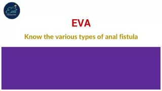 Know the various types of anal fistula