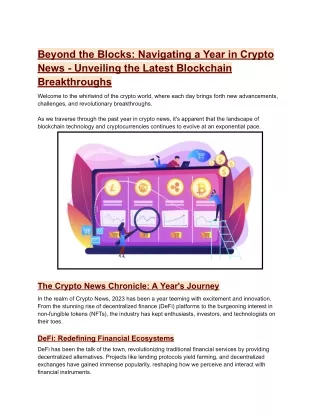 Beyond the Blocks_ Navigating a Year in Crypto News - Unveiling the Latest Blockchain Breakthroughs