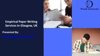 Empirical Paper Writing Services In Glasgow, UK