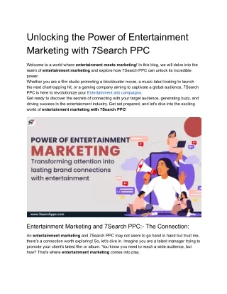 Unlocking the Power of Entertainment Marketing with 7Search PPC (1)