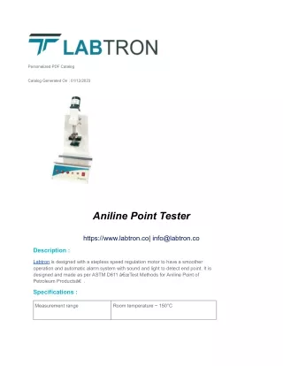 Aniline Point Tester