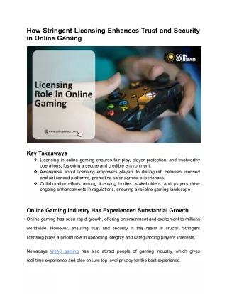 How Stringent Licensing Enhances Trust and Security in Online Gaming