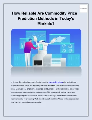 How Reliable Are Commodity Price Prediction Methods in Today's Markets