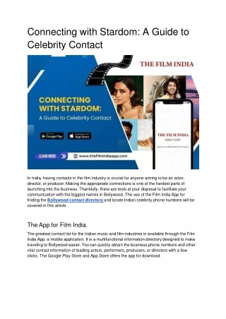 Connecting with Stardom_ A Guide to Celebrity Contact.docx