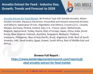 Annatto extract for feed market
