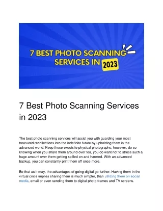 7 Best Photo Scanning Services in 2023