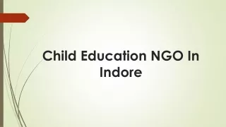 Child Education NGO in Indore