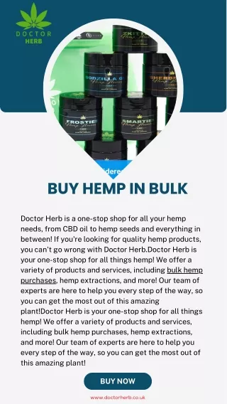 Buy Hemp in Bulk