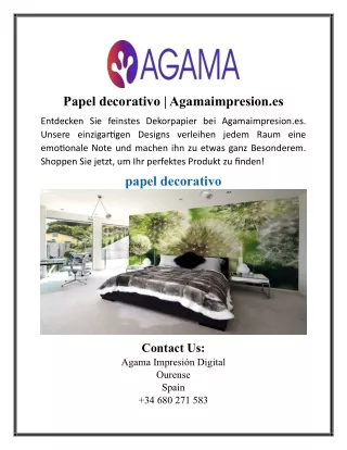 Papel decorativo | Agamaimpresion.es