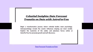Celestial Insights: Date Forecast Transits on Date with AstroForYou
