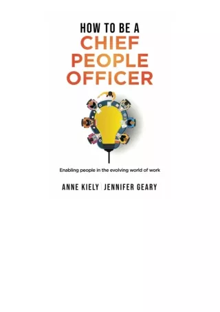 download⚡️ free (✔️pdf✔️) How to be a Chief People Officer Enabling people in th