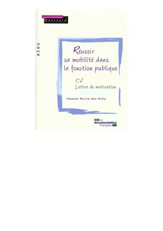 free read (✔️pdf❤️) Reussir sa mobilite dans la fonction publique