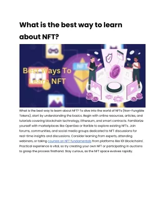 What is the best way to learn about NFT_