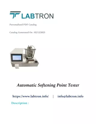 Automatic Softening Point Tester