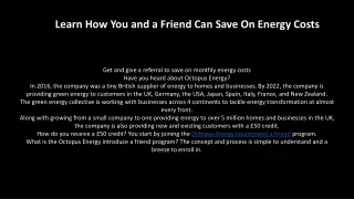 Learn How You and a Friend Can Save On Energy Costs