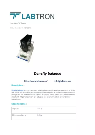 Density balance