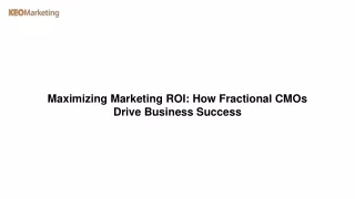 Maximizing Marketing ROI How Fractional CMOs Drive Business Success