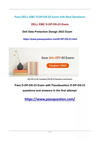 D-DP-DS-23 Dell Data Protection Design 2023 Exam Questions