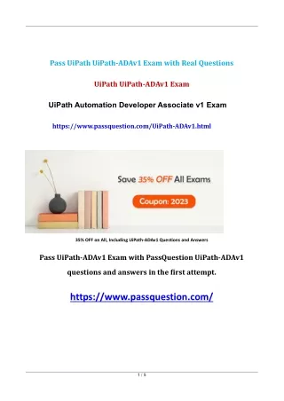 UiPath Automation Developer Associate UiPath-ADAv1 Exam Questions