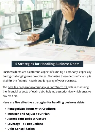 5 Strategies for Handling Business Debts