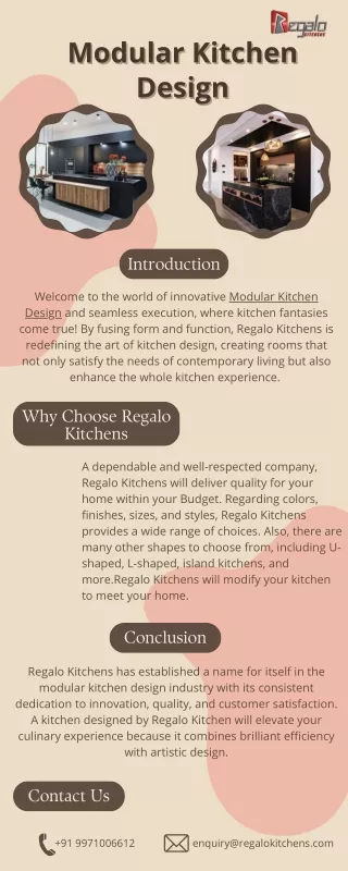 Modular Kitchen Design Regalo Kitchens