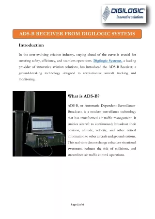 ADS-B Receiver From Digilogic Systems