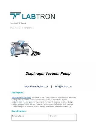 Diaphragm Vacuum Pump
