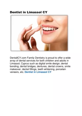 Dentist in Limassol CY