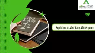 Regulations on Advertising- An Overview