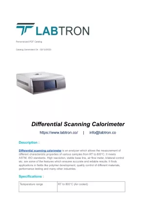 differencial scanning calorimeter