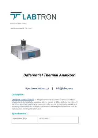 _Differential Thermal Analyzer