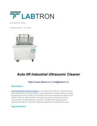 Auto lift Industrial Ultrasonic Cleaner