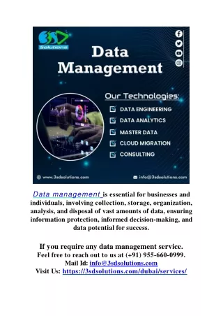Data Management Services Company
