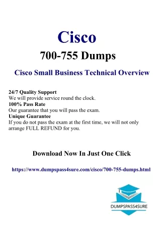 Ace Cisco 700-755 Dumps this Christmas? Get 20% Off with DumpsPass4Sure!