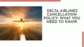 delta airlines cancellation policy