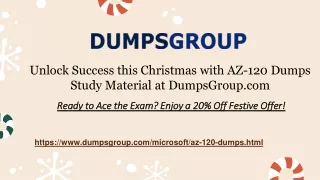 Achieve maximum success with AZ-120 Dumps PDF: With a special 20% Christmas disc