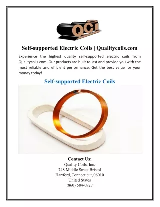 Self-supported Electric Coils | Qualitycoils.com