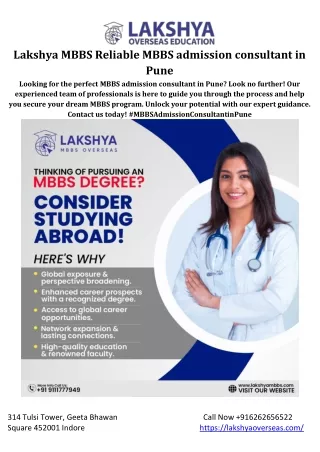 Lakshya MBBS Reliable MBBS admission consultant in Pune