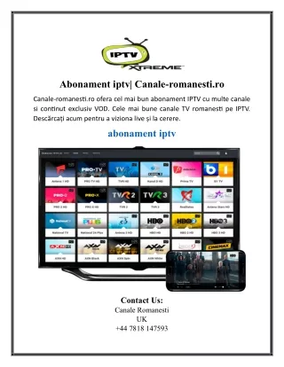 Abonament iptv| Canale-romanesti.ro