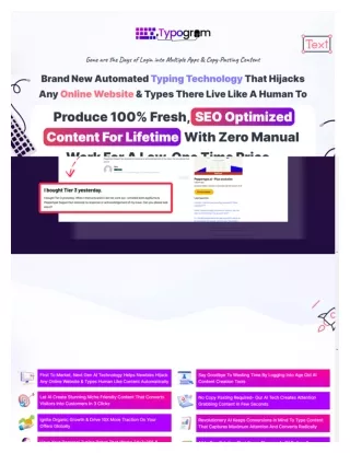 TypoGram Review: Instantly Create Human Like Content & Make Passive Income Today