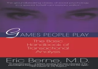 Read❤️ ebook⚡️ [PDF] Games People Play: The Basic Handbook of Transactional Analysis