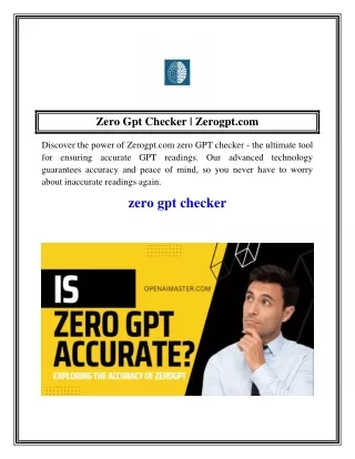 Zero Gpt Checker  Zerogpt.com