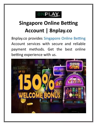 Singapore Online Betting Account 8nplay.co