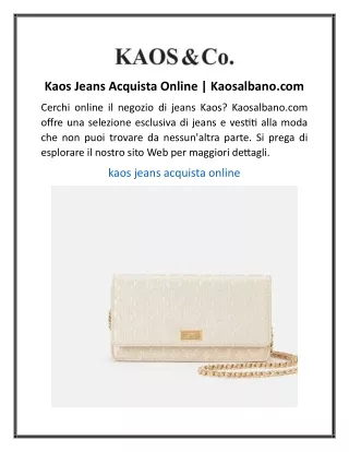 Kaos Jeans Acquista Online Kaosalbano