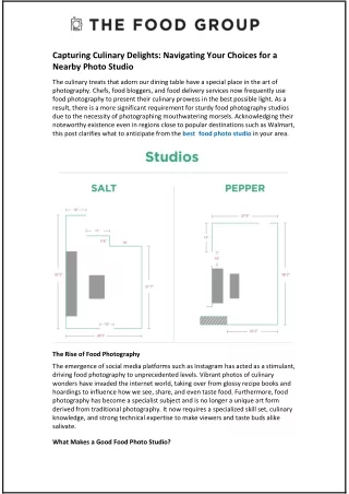 Capturing Culinary Delights: Navigating Your Choices for a Nearby Photo Studio