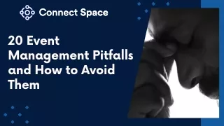 20 Event Management Pitfalls and How to Avoid Them