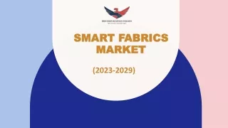 Smart Fabrics Market Size, Share, Forecast, Global Industry Growth 2029
