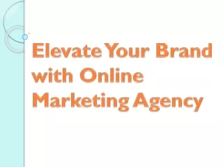 Elevate Your Brand with Online Marketing Agency
