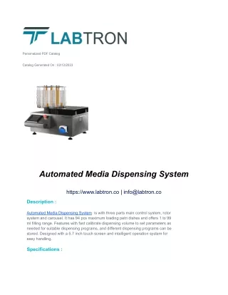 Automated Media Dispensing System