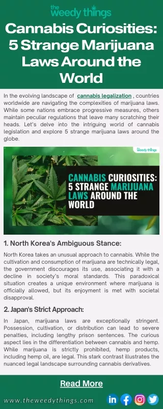 Cannabis Curiosities 5 Strange Marijuana Laws Around the World